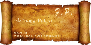 Fónagy Petra névjegykártya